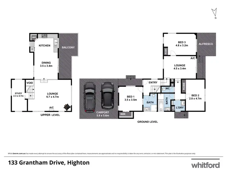 Floorplan of Homely house listing, 133 Grantham Drive, Highton VIC 3216