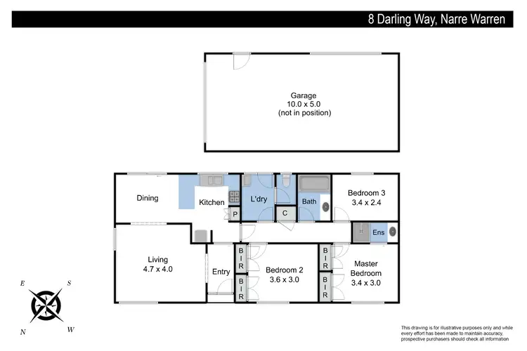 Floorplan of Homely house listing, 8 Darling  Way, Narre Warren VIC 3805