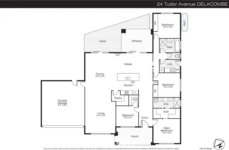Floorplan of Homely house listing, 24 Tudor Avenue, Delacombe VIC 3356