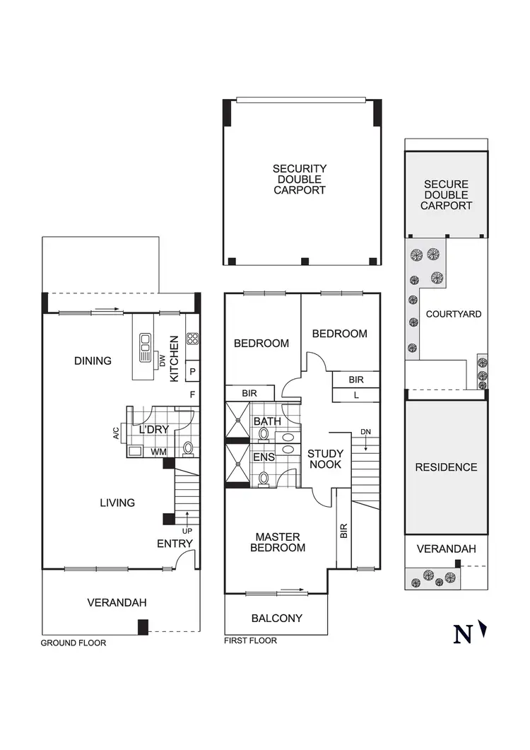 Floorplan of Homely townhouse listing, 25 Courthouse Walk, Doreen VIC 3754
