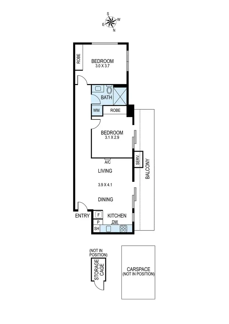 Floorplan of Homely apartment listing, 303/1B Kokaribb Road, Carnegie VIC 3163