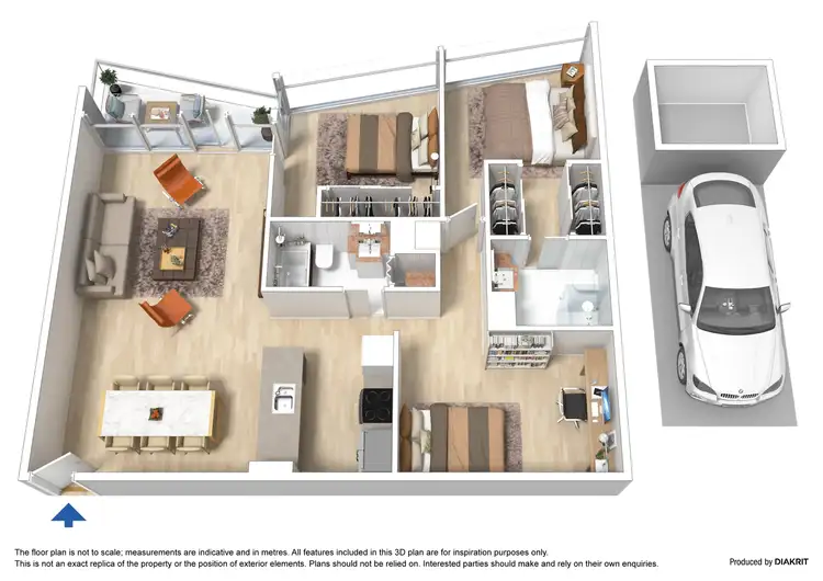 Floorplan of Homely apartment listing, 2501/180 City Road, Southbank VIC 3006