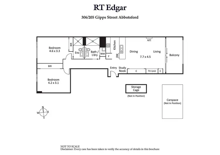 Floorplan of Homely apartment listing, 306/205 Gipps Street, Abbotsford VIC 3067
