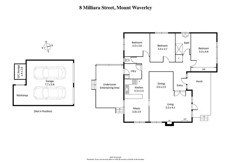 Floorplan of Homely house listing, 8 Milliara Street, Mount Waverley VIC 3149