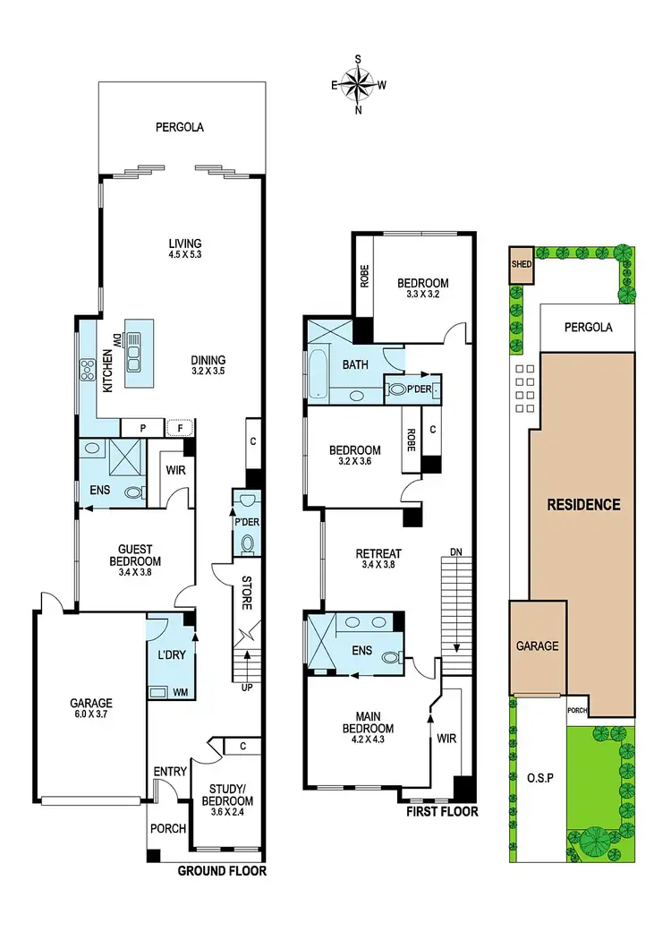 Floorplan of Homely townhouse listing, 32B Edinburgh Street, Bentleigh East VIC 3165