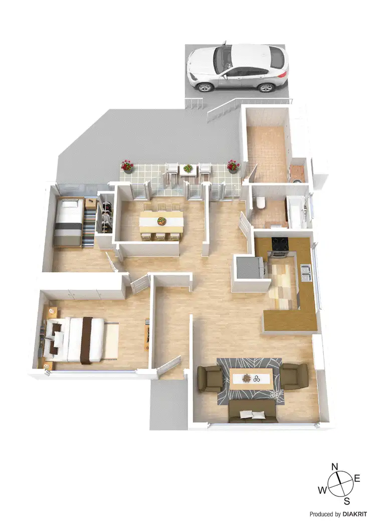Floorplan of Homely unit listing, 1/34 Arunta Crescent, Clarinda VIC 3169