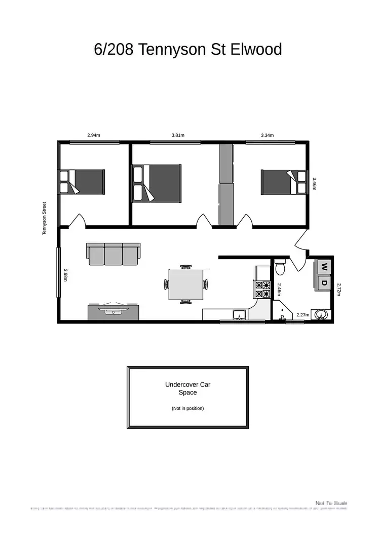 Floorplan of Homely apartment listing, 6/208 Tennyson Street, Elwood VIC 3184