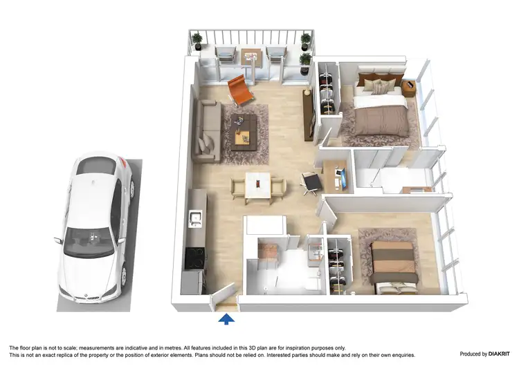 Floorplan of Homely apartment listing, 2806/118 Kavanagh Street, Southbank VIC 3006