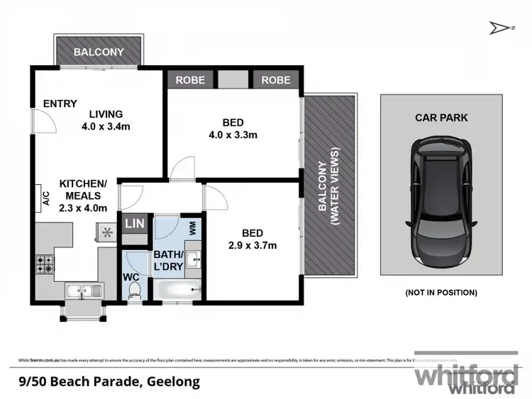 Floorplan of Homely apartment listing, 9/50 Eastern Beach Road, Geelong VIC 3220