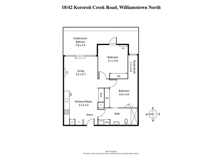 Floorplan of Homely apartment listing, 204(18)/42 Kororoit Creek Road, Williamstown VIC 3016
