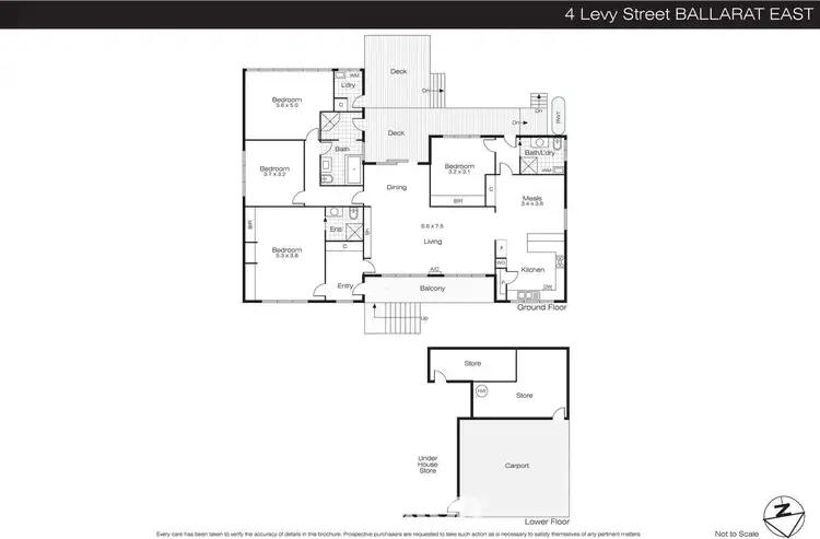 Floorplan of Homely house listing, 4 Levy Street, Ballarat East VIC 3350