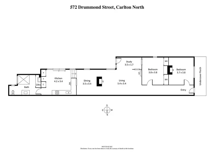 Floorplan of Homely house listing, 572 Drummond Street, Carlton North VIC 3054
