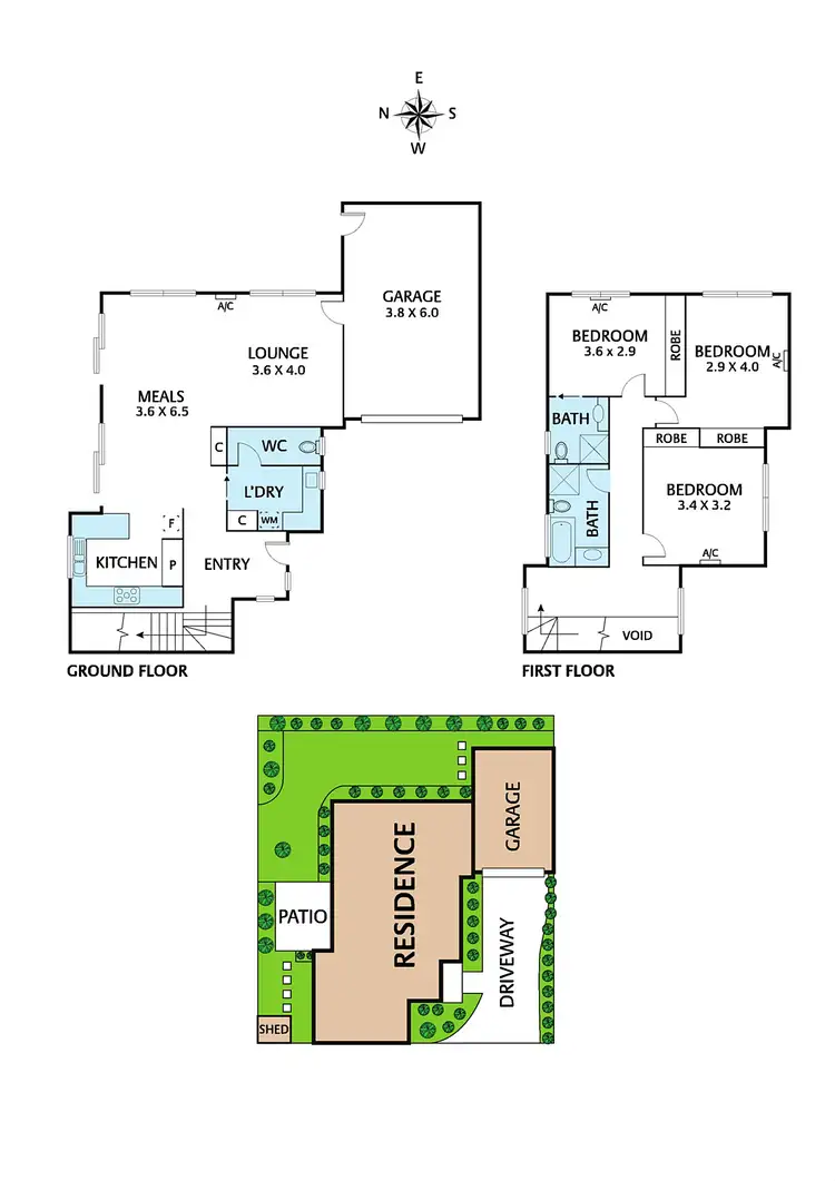 Floorplan of Homely townhouse listing, 3/25 Shady Grove, Nunawading VIC 3131