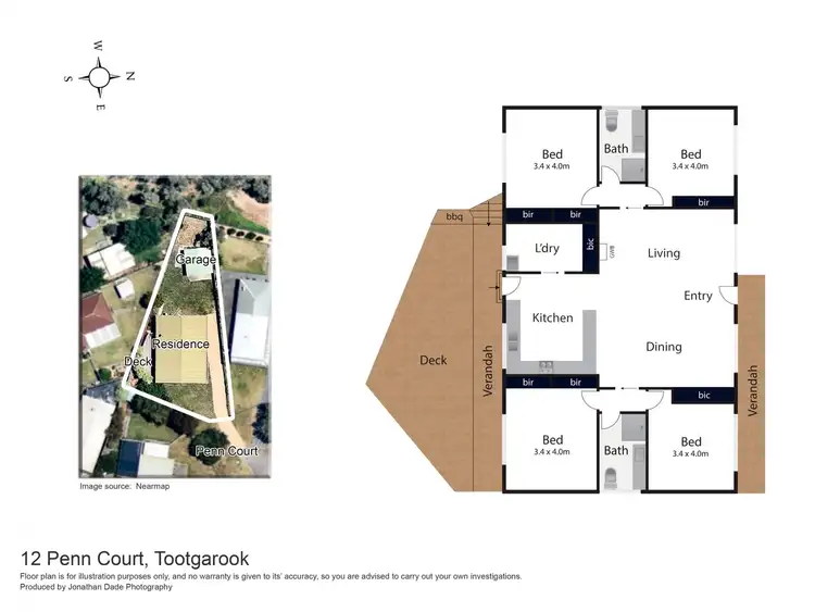 Floorplan of Homely house listing, 12 Penn Court, Tootgarook VIC 3941