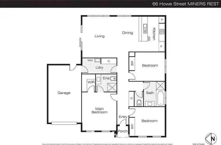 Floorplan of Homely house listing, 66 Howe Street, Miners Rest VIC 3352