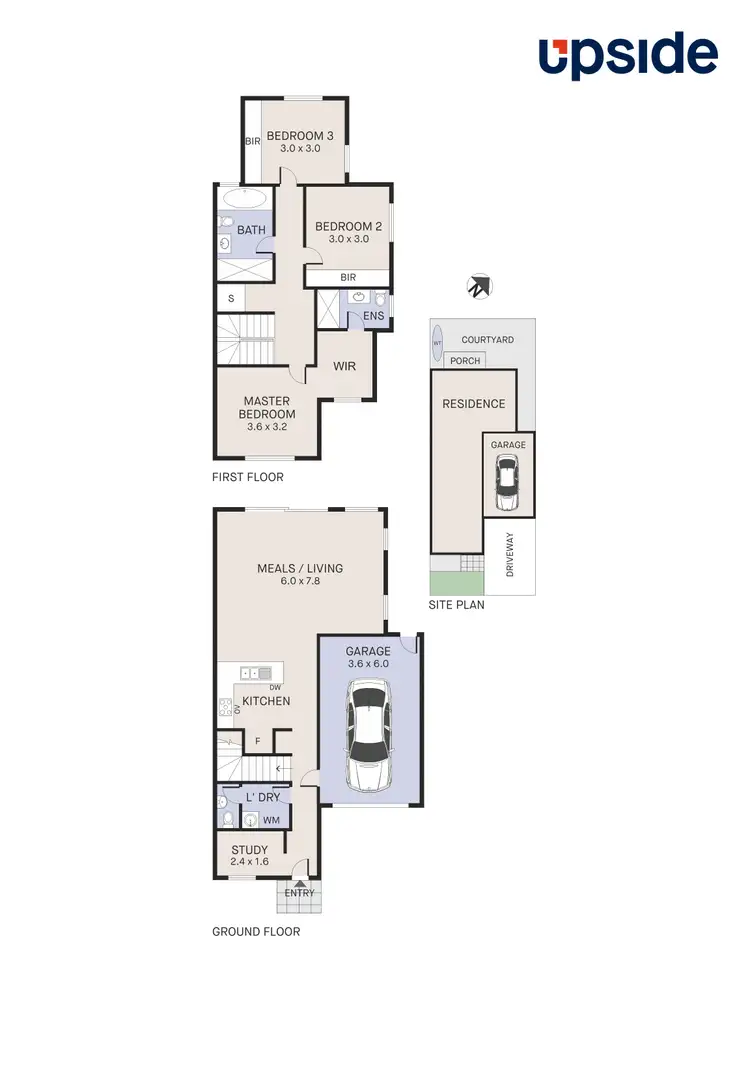 Floorplan of Homely townhouse listing, 41 Sorrento Street, Broadmeadows VIC 3047