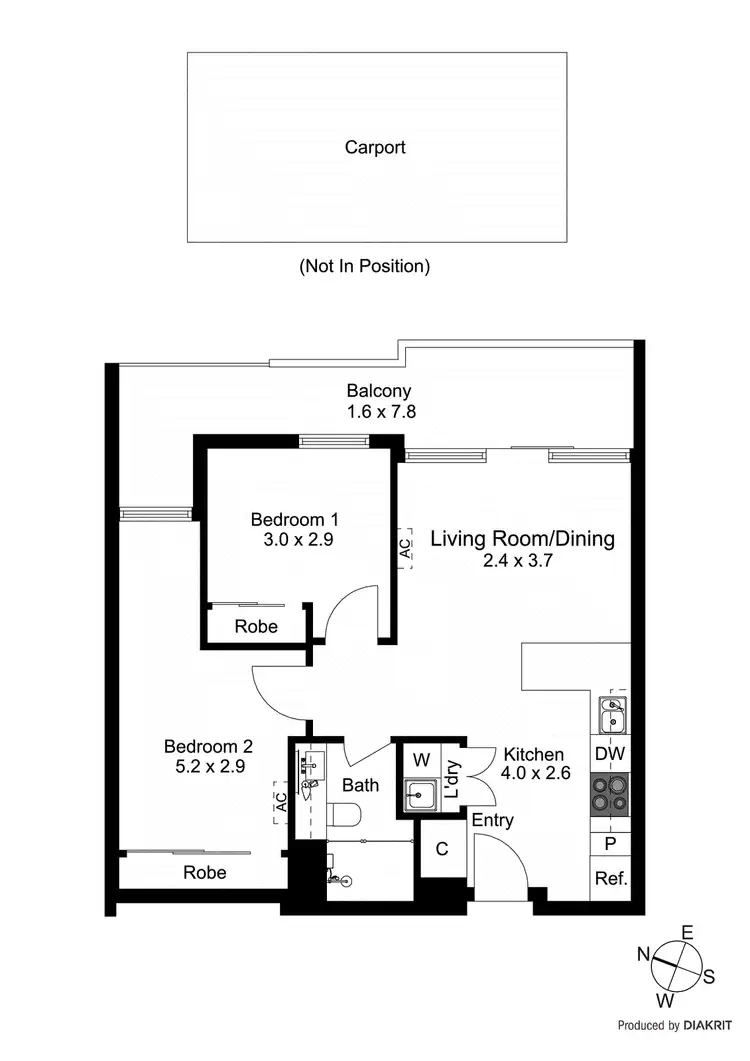Floorplan of Homely apartment listing, 310/70 Batesford Road, Chadstone VIC 3148