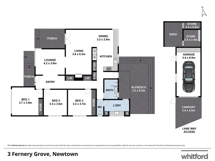 Floorplan of Homely house listing, 3 Fernery Grove, Newtown VIC 3220