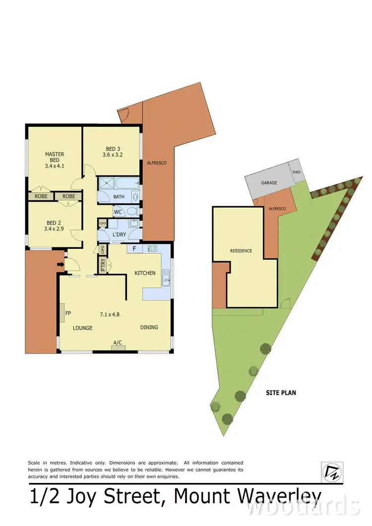 Floorplan of Homely unit listing, 1/2 Joy Street, Mount Waverley VIC 3149