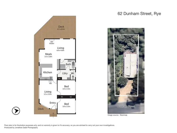 Floorplan of Homely house listing, 62 Dunham Street, Rye VIC 3941
