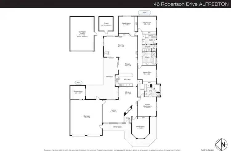 Floorplan of Homely house listing, 46 Robertson Drive, Alfredton VIC 3350