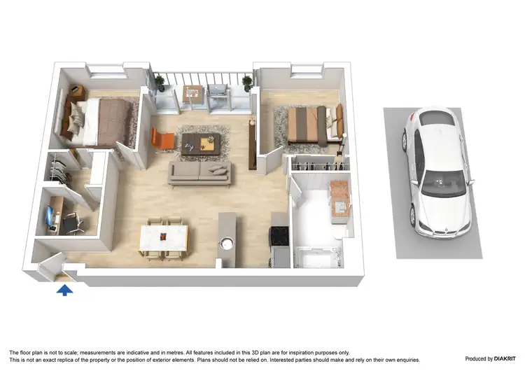 Floorplan of Homely apartment listing, 211/88 Southbank Boulevard, Southbank VIC 3006