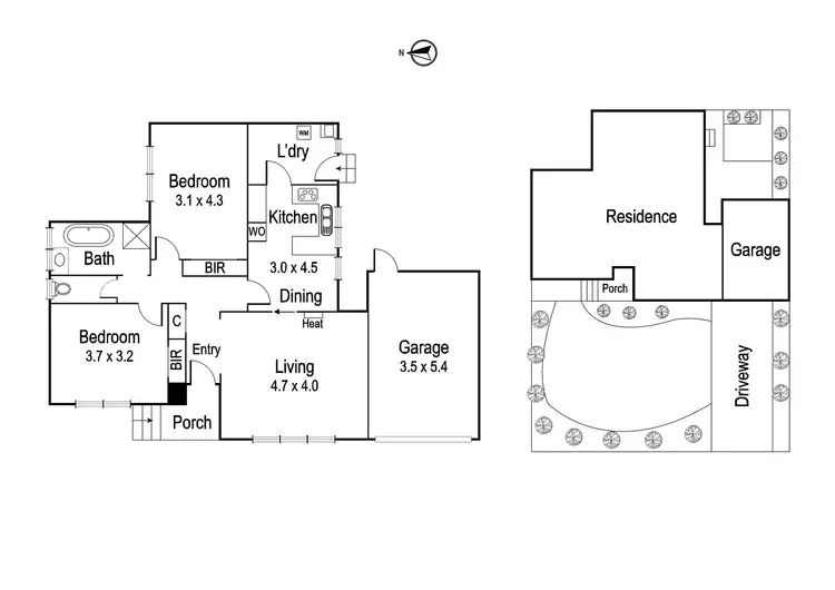 Floorplan of Homely unit listing, 1/172 Hawdon Street, Heidelberg VIC 3084