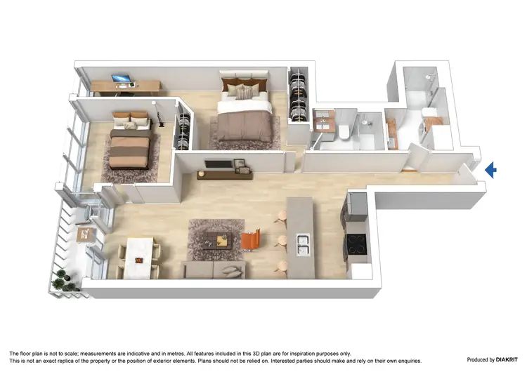 Floorplan of Homely apartment listing, 1302/151 City Road, Southbank VIC 3006