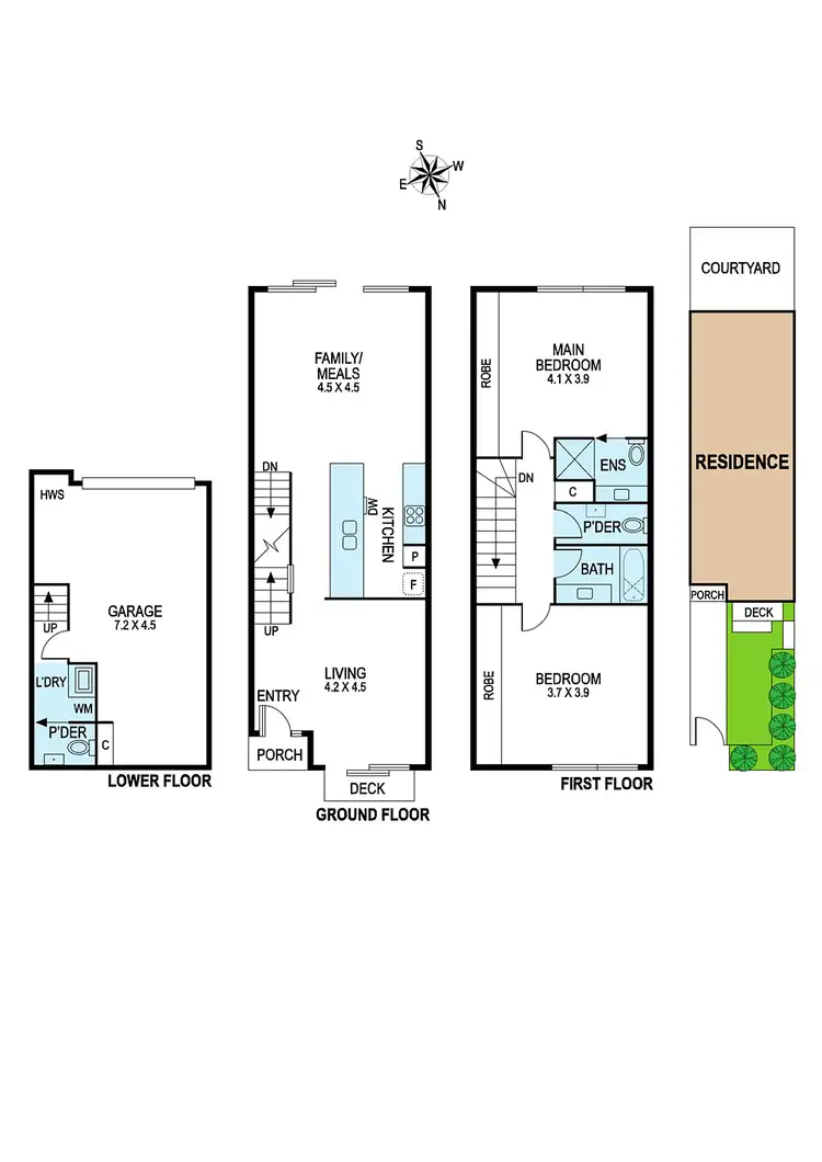 Floorplan of Homely townhouse listing, 550A Centre Road, Bentleigh VIC 3204