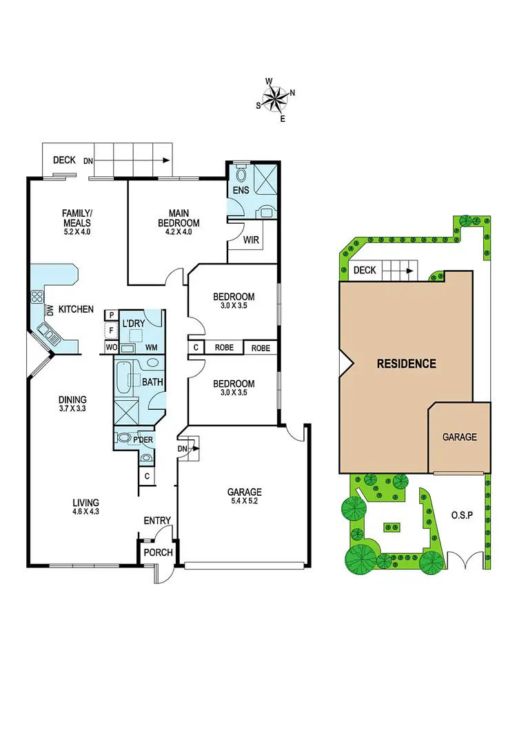 Floorplan of Homely villa listing, 1/3 Campbell Street, Bentleigh VIC 3204