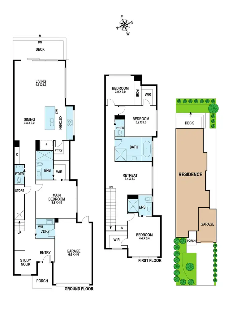 Floorplan of Homely townhouse listing, 12A Patricia Street, Bentleigh East VIC 3165