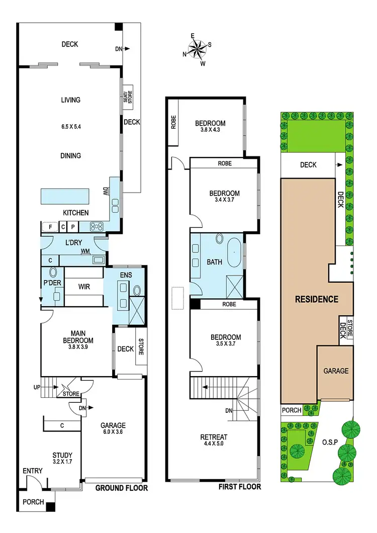Floorplan of Homely townhouse listing, 56A Robert Street, Bentleigh VIC 3204