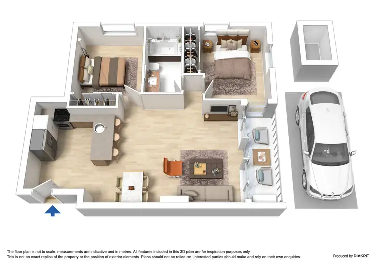 Floorplan of Homely apartment listing, 182/88 Southbank Boulevard, Southbank VIC 3006