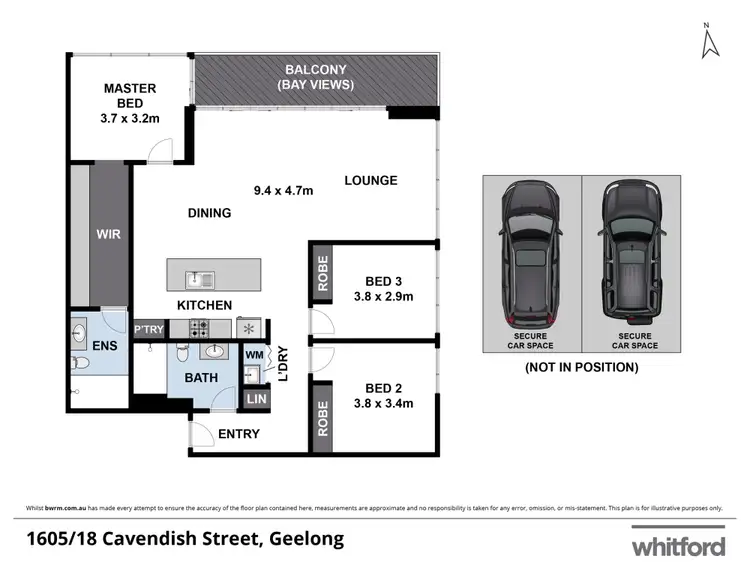 Floorplan of Homely apartment listing, 1605/18 Cavendish Street, Geelong VIC 3220