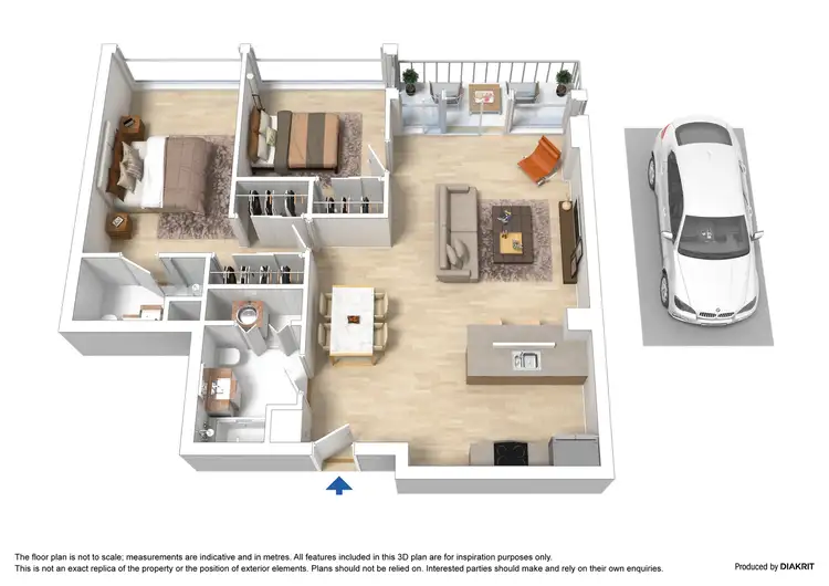 Floorplan of Homely apartment listing, 108/183 City Road, Southbank VIC 3006