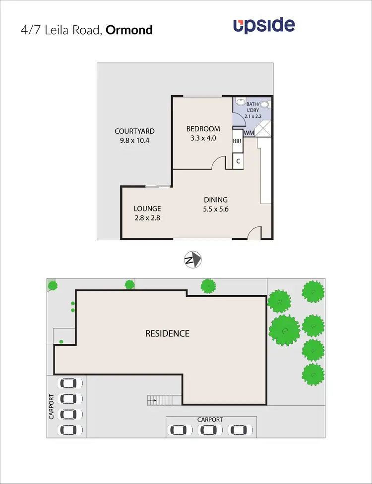 Floorplan of Homely unit listing, 4/7 Leila Road, Ormond VIC 3204