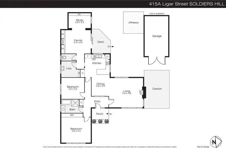 Floorplan of Homely house listing, 415A Ligar Street, Soldiers Hill VIC 3350