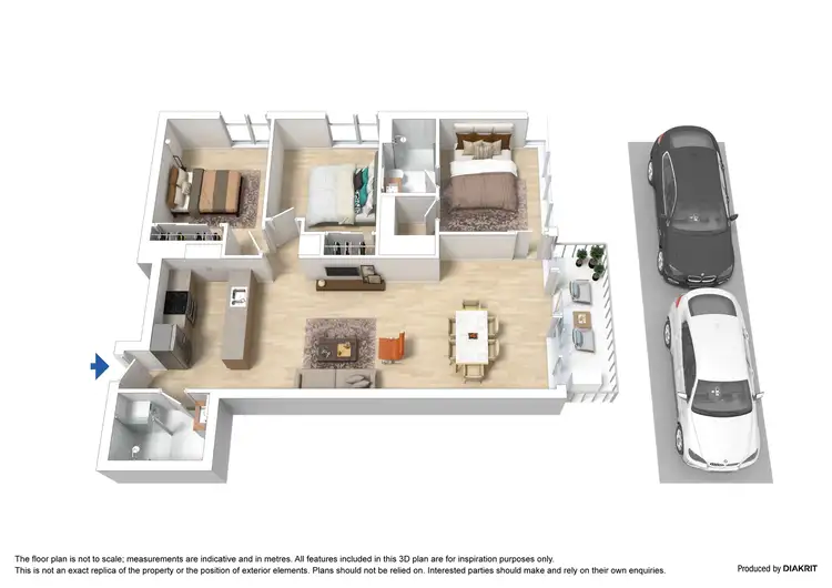 Floorplan of Homely apartment listing, 2800/118 Kavanagh Street, Southbank VIC 3006