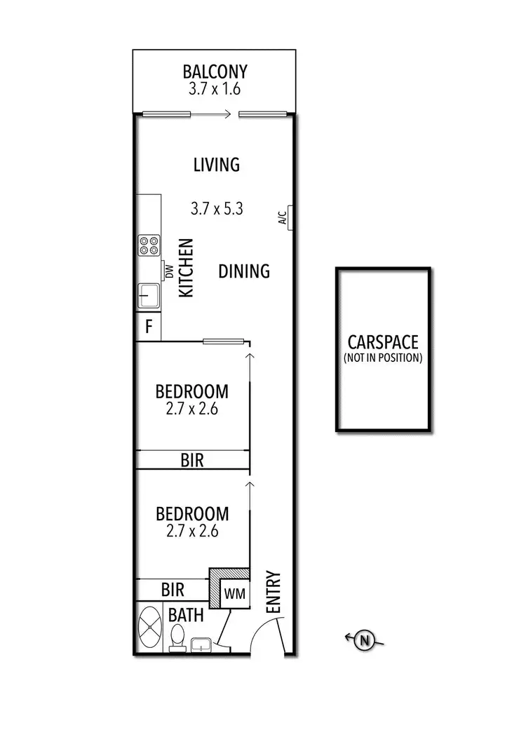 Floorplan of Homely apartment listing, G3/38-70 Mt Alexander Road, Travancore VIC 3032