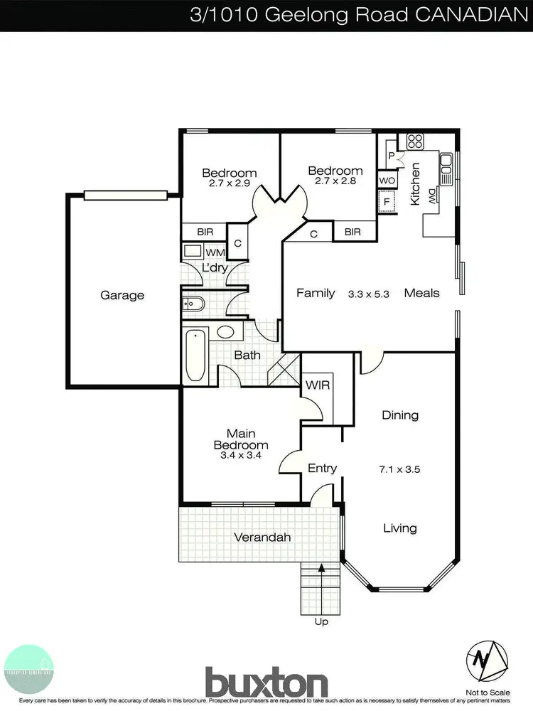 Floorplan of Homely townhouse listing, 3/1010 Geelong Road, Mount Clear VIC 3350