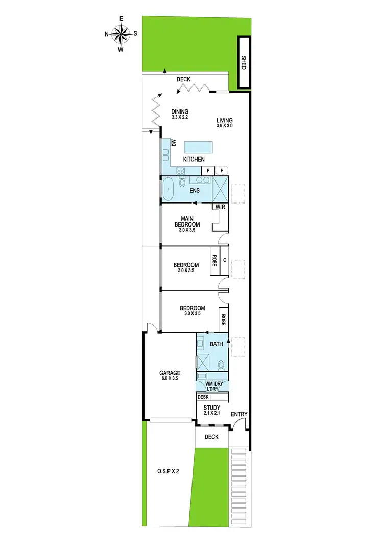 Floorplan of Homely townhouse listing, 18b Browns Road, Bentleigh East VIC 3165