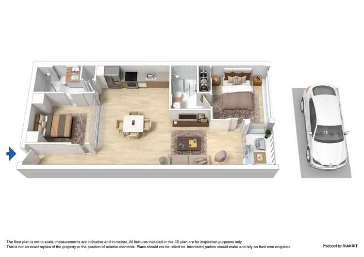 Floorplan of Homely apartment listing, 3408/601 Little Lonsdale Street, Melbourne VIC 3000