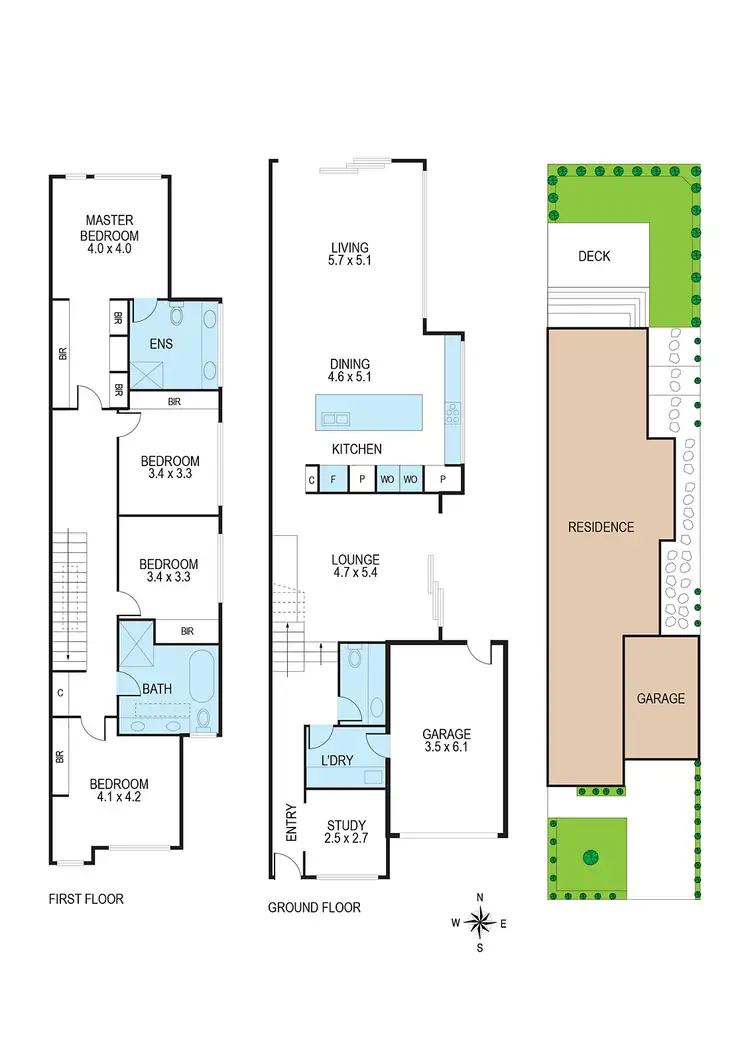 Floorplan of Homely townhouse listing, 7B Norman Street, Mckinnon VIC 3204
