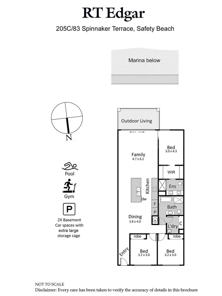 Floorplan of Homely apartment listing, 205c/83 Spinnaker Terrace, Safety Beach VIC 3936