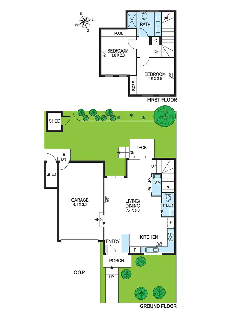 Floorplan of Homely townhouse listing, 406B Huntingdale Road, Oakleigh South VIC 3167