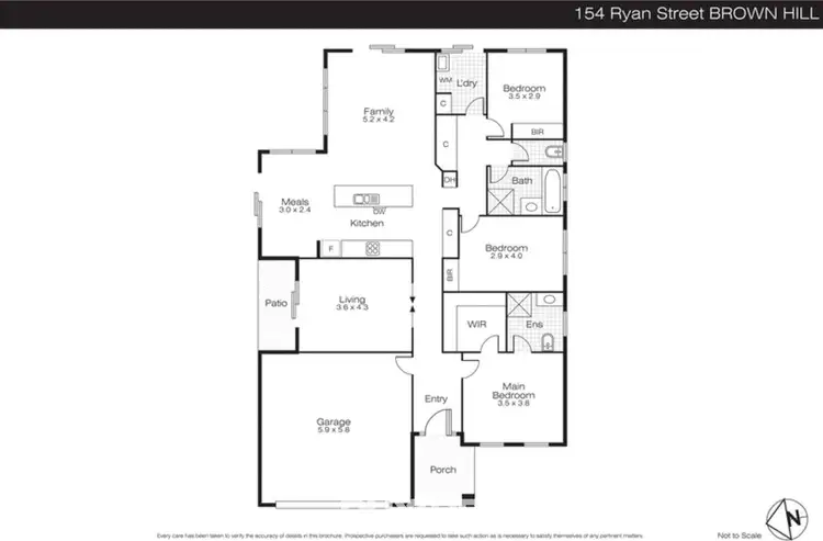 Floorplan of Homely house listing, 154 Ryan Street, Brown Hill VIC 3350