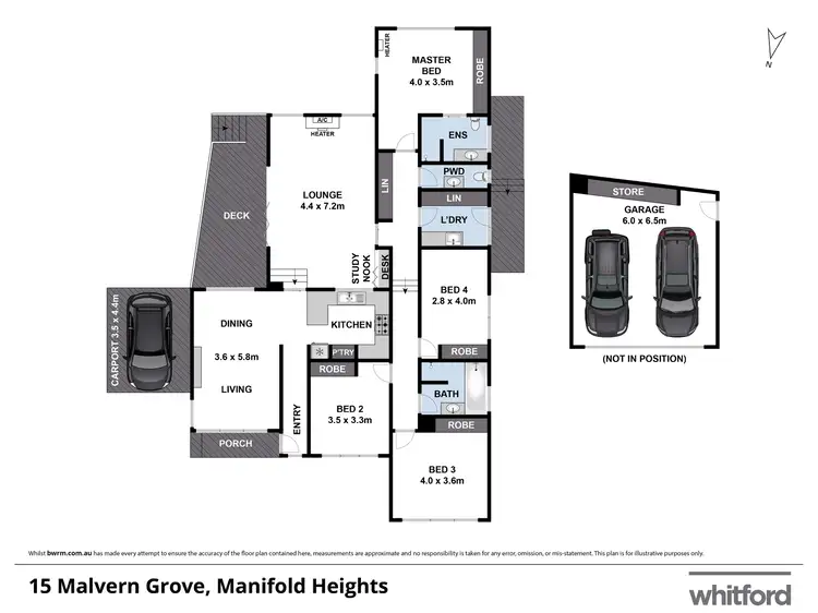 Floorplan of Homely house listing, 15 Malvern Grove, Manifold Heights VIC 3218