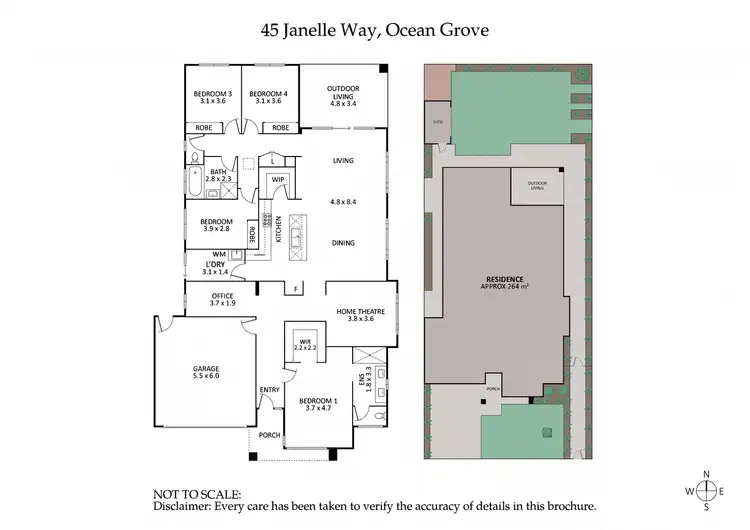 Floorplan of Homely house listing, 45 Janelle Way, Ocean Grove VIC 3226