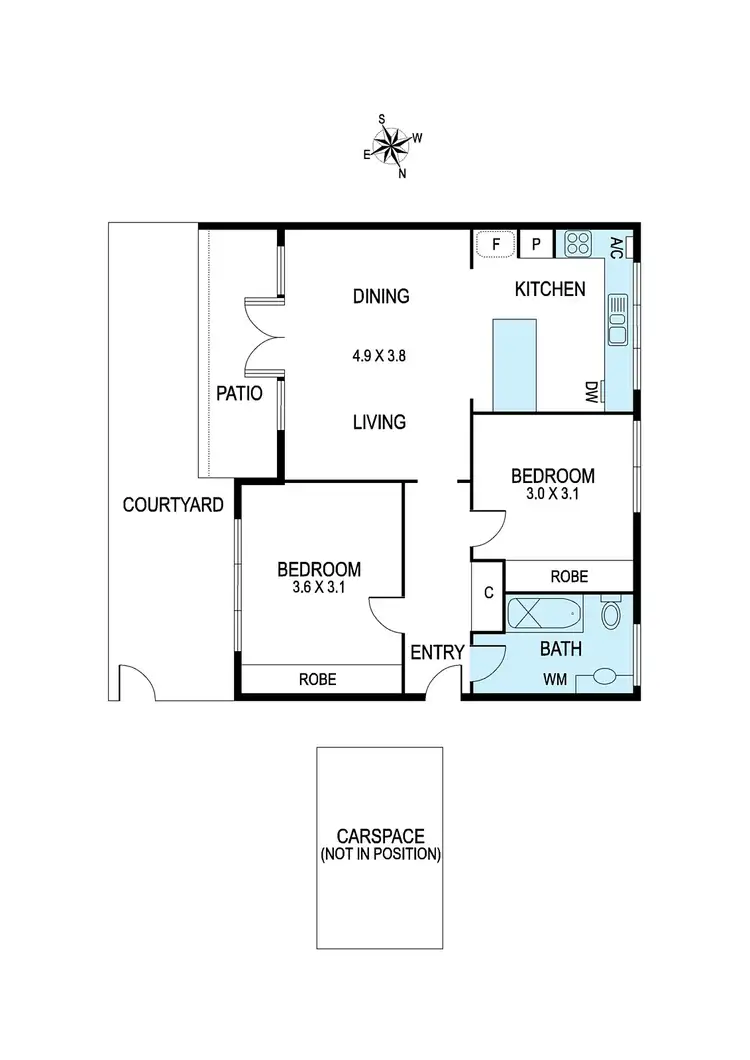 Floorplan of Homely apartment listing, 3/369 Neerim Road, Carnegie VIC 3163