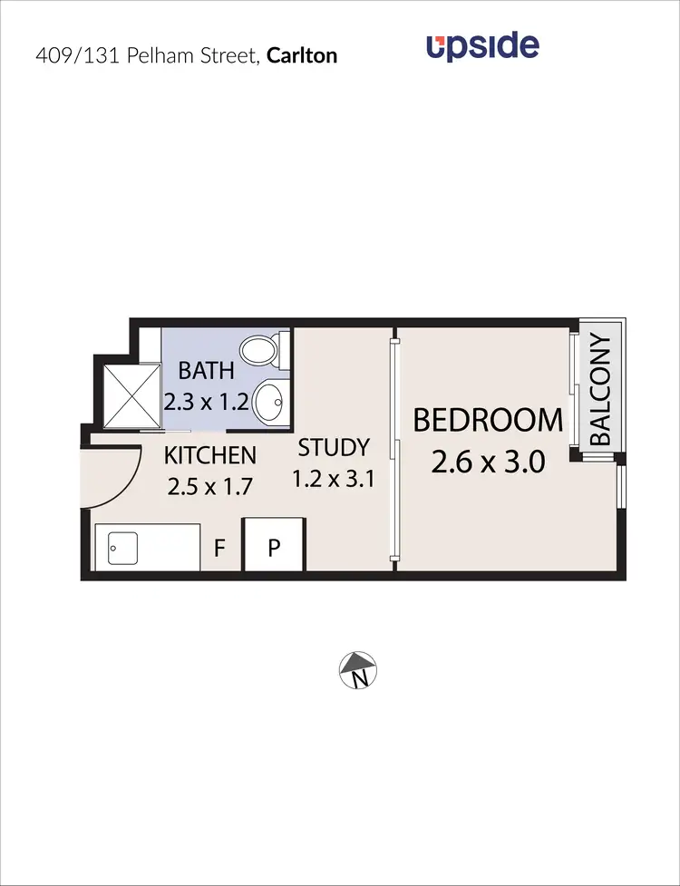 Floorplan of Homely apartment listing, 409/131 Pelham Street, Carlton VIC 3053